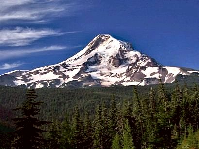 Mt. Hood viewed from the road to the Pinnacle Ridge Trailhead